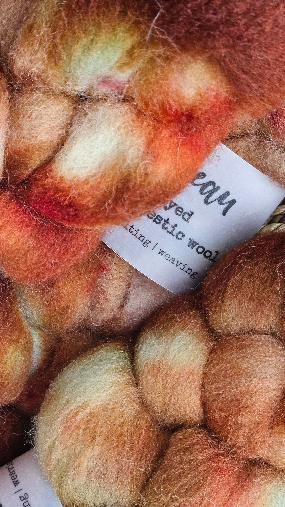 Cardinal - hand dyed domestic wool roving for felting and blending - 2 ounces | 57 grams