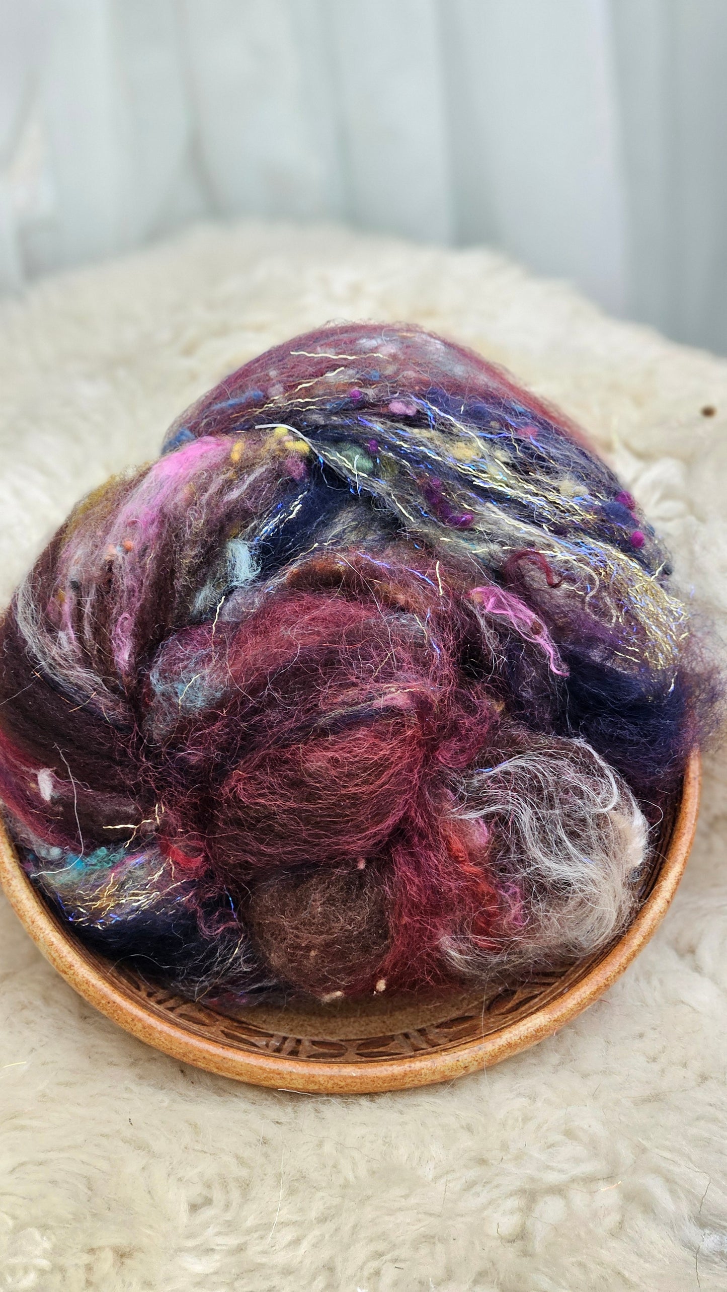 Luxe Layered Textured Art Batt - 039 - 2 ounces | 57 grams