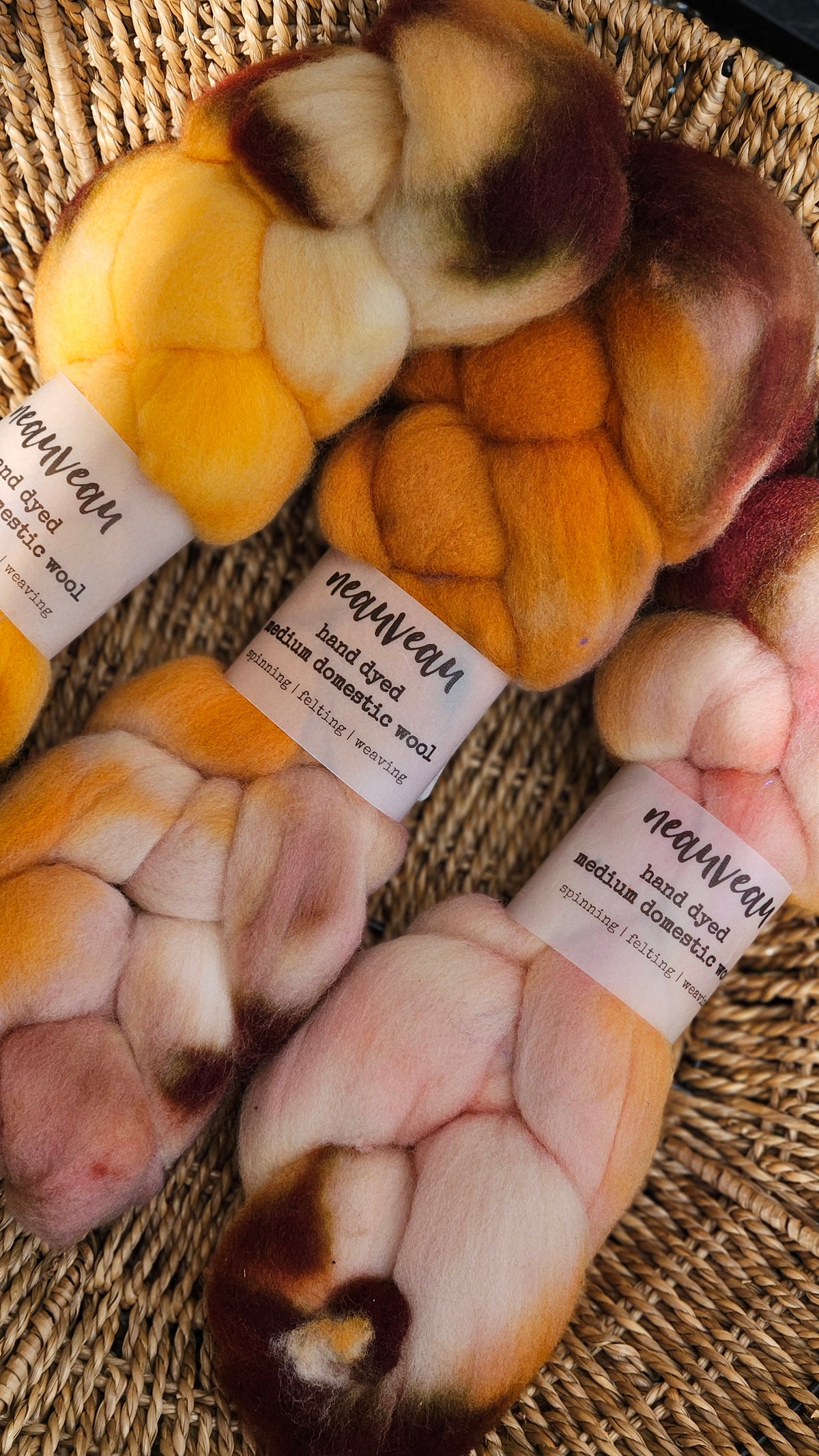 Weebill - hand dyed domestic wool roving for felting and blending - 2 ounces | 57 grams