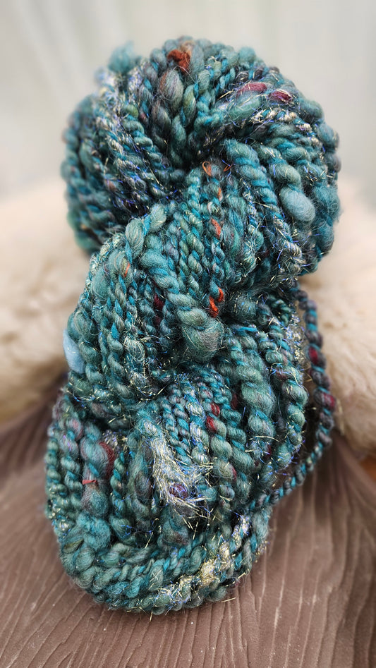 THE ENT BRIDE - Bulky Handspun Art Yarn XL Skein - 40 yards | 4.7 ounces | 133 grams