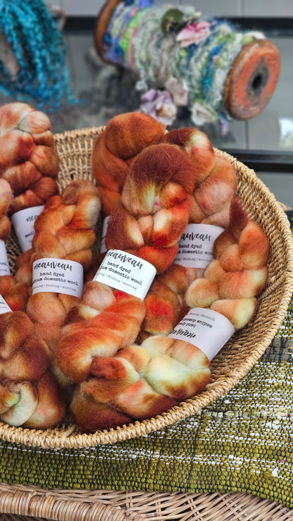 Cardinal - medium wool roving for spinning & felting - 2 ounces | 57 grams