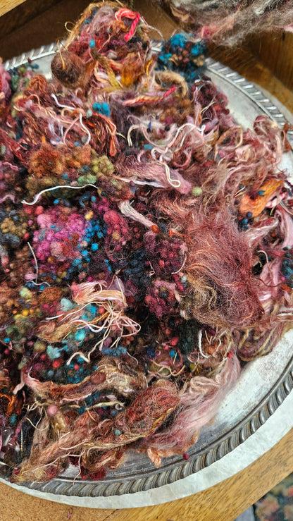 GARDEN DUSK - fiber texture blend for art yarn spinning & felting - 4 ounces | 114 grams
