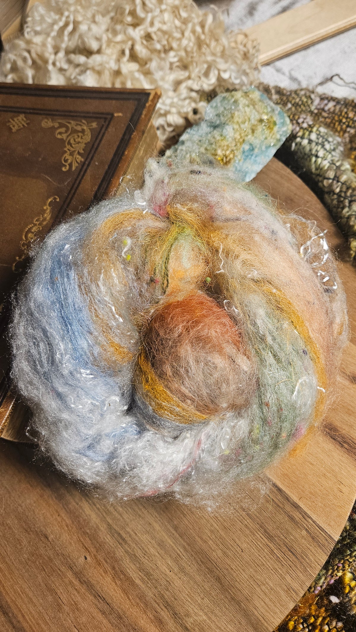 Shaniko Wool Silk Flax Neauveau Art Batt 3010 - 2 oz | 57 g