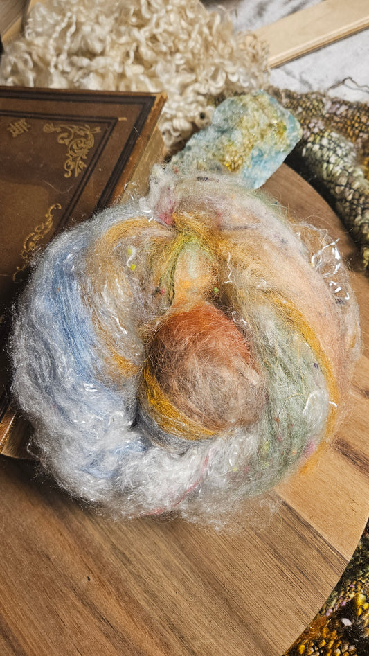 Shaniko Wool Silk Flax Neauveau Art Batt 3010 - 2 oz | 57 g
