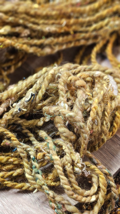 Handspun Bulky Art Yarn - 40 yards | 4 ounces - Botticelli Portrait 04