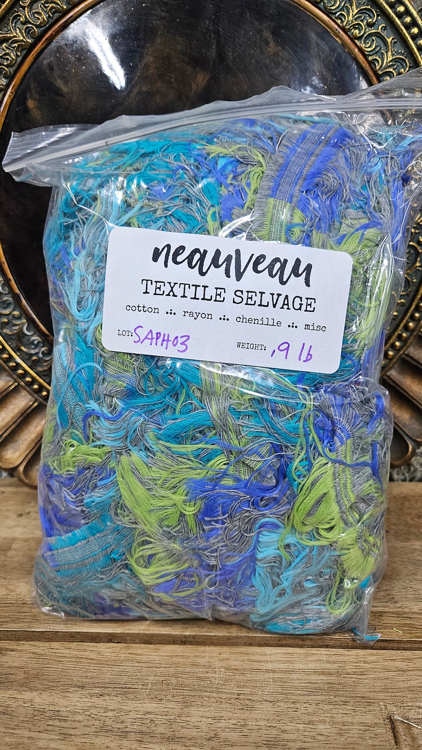 KOI POND - shaggy fringe ribbon for tapestry weaving and fiber art - SAPH0203 (.95 lb)