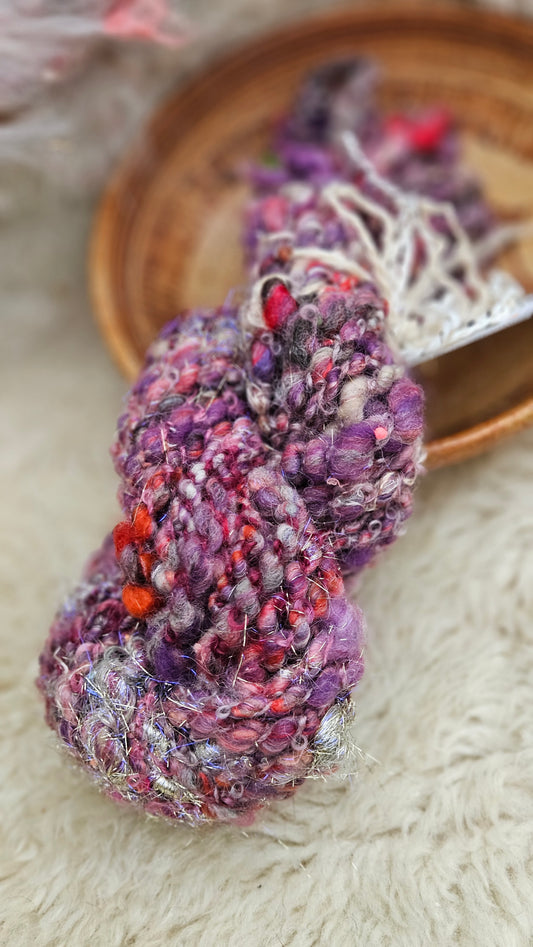 FAUSTA - Bulky Handspun Art Yarn Skein - 28 yards | 2.8 ounces | 79 grams