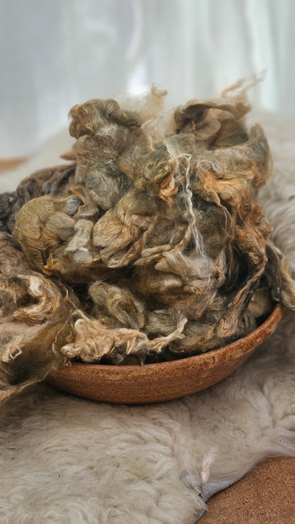 CHAI LATTE - wool & bamboo blend for spinning & felting - 5 oz |  142 g