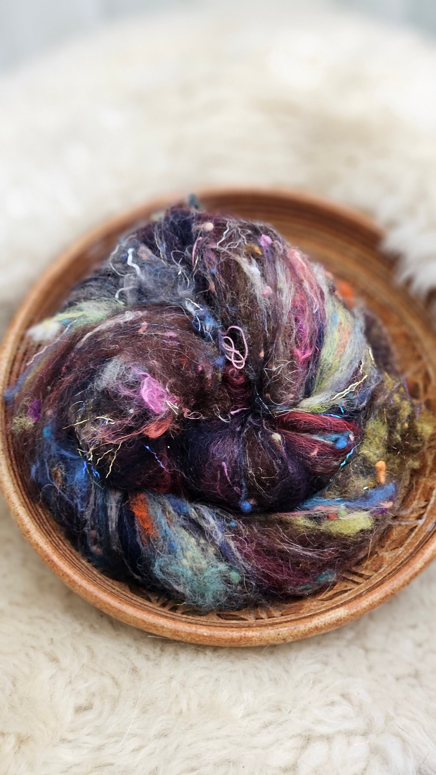 Luxe Layered Textured Art Batt - 040 - 2 ounces | 57 grams