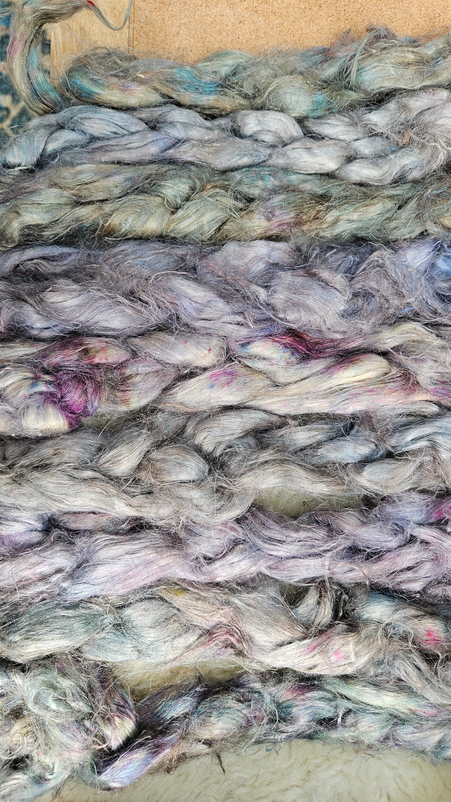 SELKIE Hand-Dyed Fine Hemp for fiber art, texture blending, and papermaking - 2 ounces | 57 grams