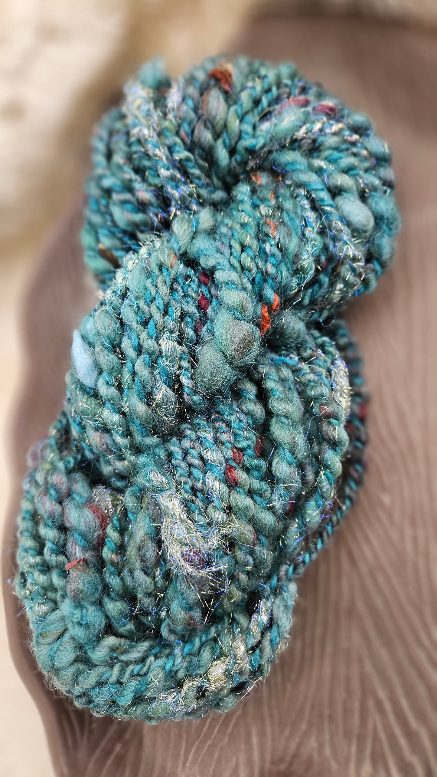 THE ENT BRIDE - Bulky Handspun Art Yarn XL Skein - 40 yards | 4.7 ounces | 133 grams