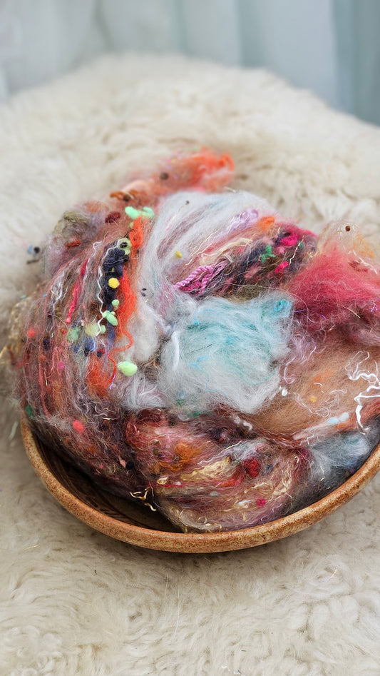 Luxe Layered Textured Art Batt - 037 - 2 ounces | 57 grams