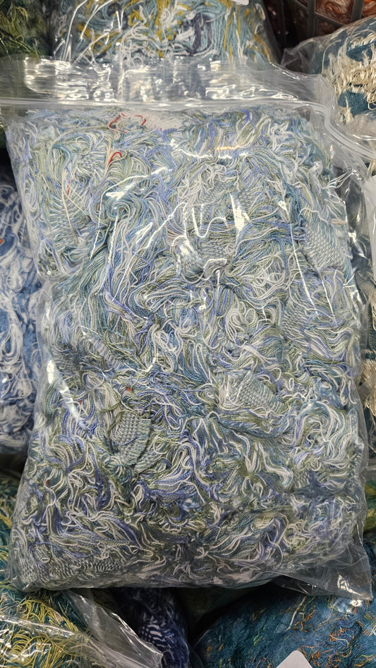 MINT GARDEN - textile selvedge for rug and art weaving and art yarn - MINT002a (1 lb)