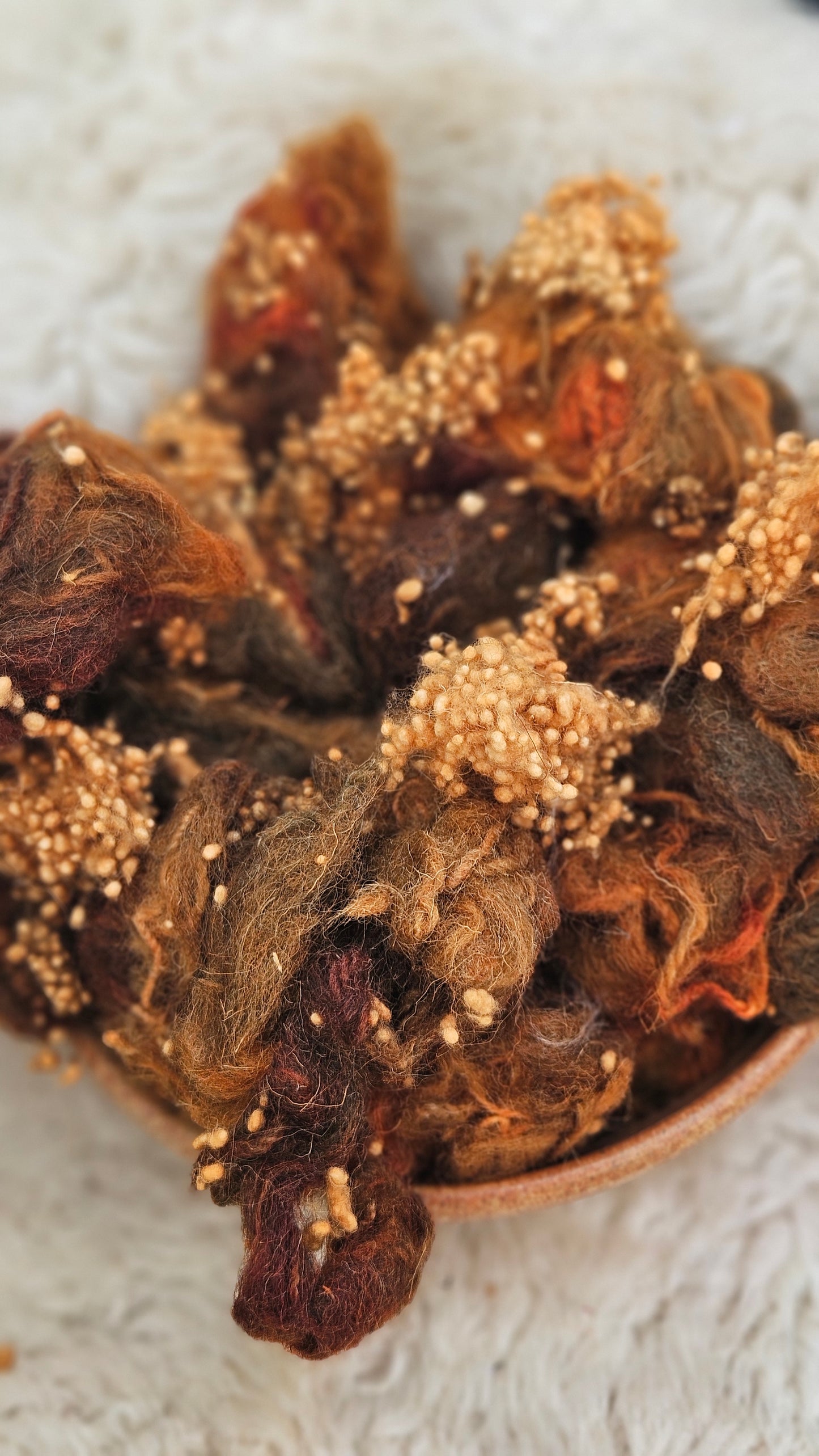 NOVEMBER FOREST - Hand-Dyed Recycled Wool Texture Blend for art yarn embellishing, texture blending, felting, mixed media, and fiber art - 4 ounces | 114 grams