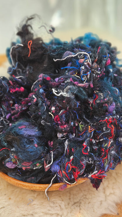 FROST LIGHT - fiber texture blend for art yarn spinning & felting - 4 ounces | 114 grams