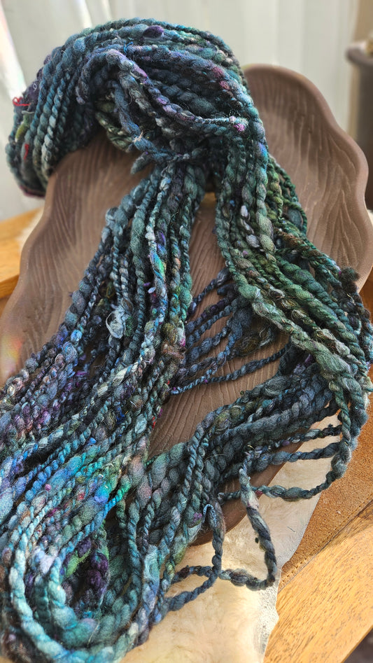 CLOUDSPINNER - Bulky Handspun Art Yarn XL Skein - 48 yards | 5 ounces | 142 grams