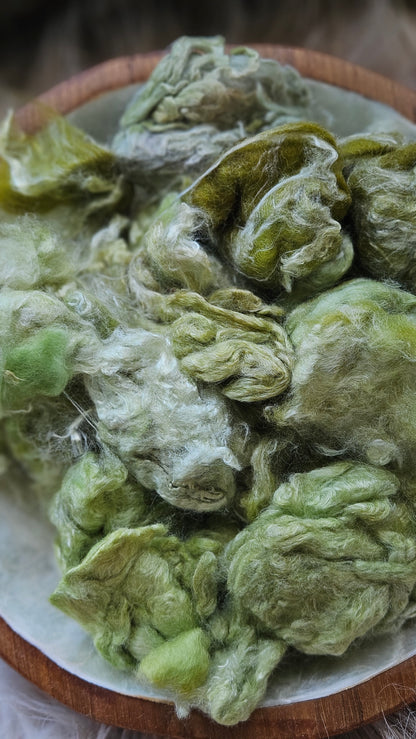 Matcha - wool & bamboo blend for spinning & felting - 5 oz |  142 g