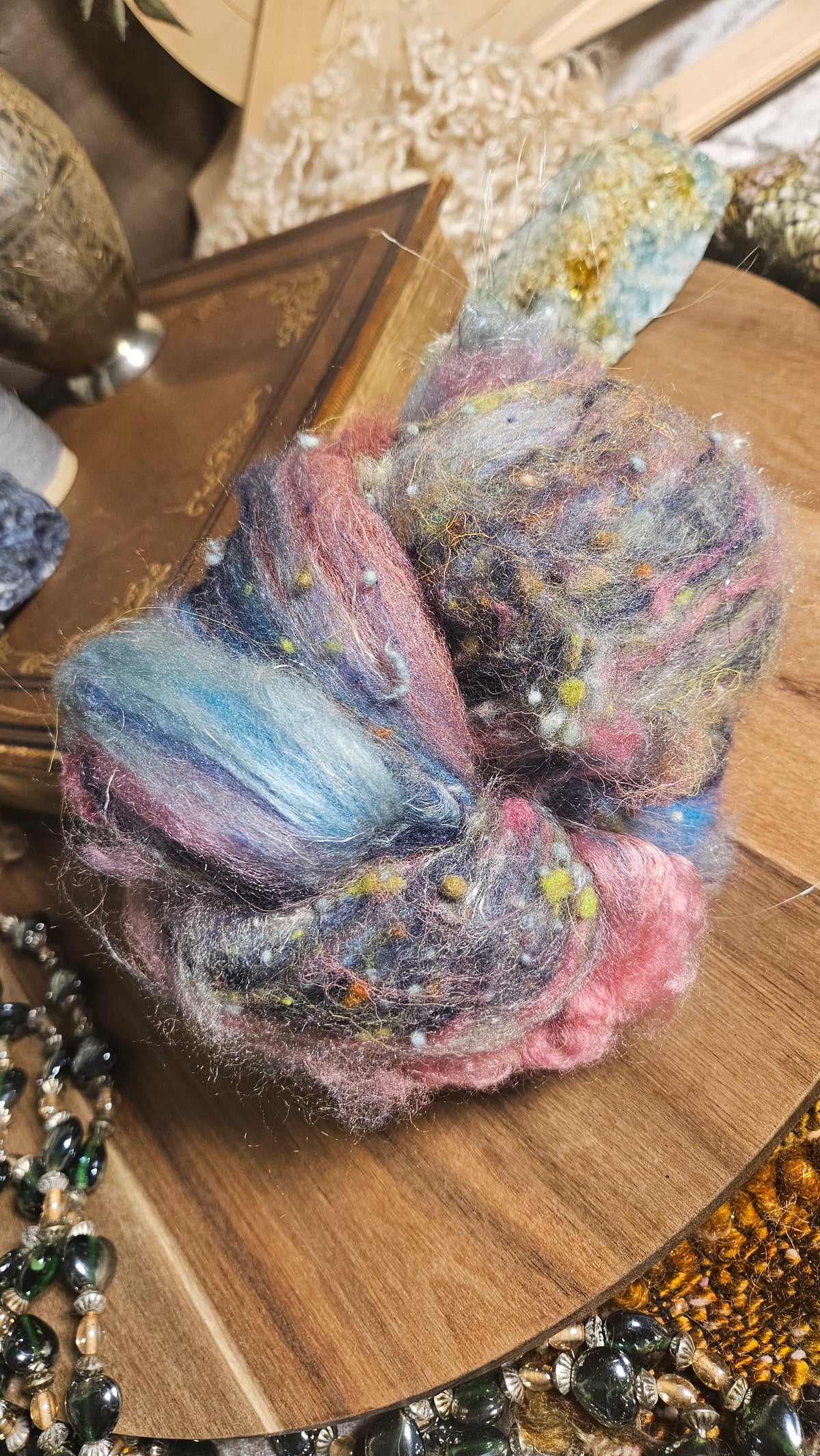 Shaniko Wool Silk Flax Neauveau Art Batt 3005 - 2 oz | 57 g
