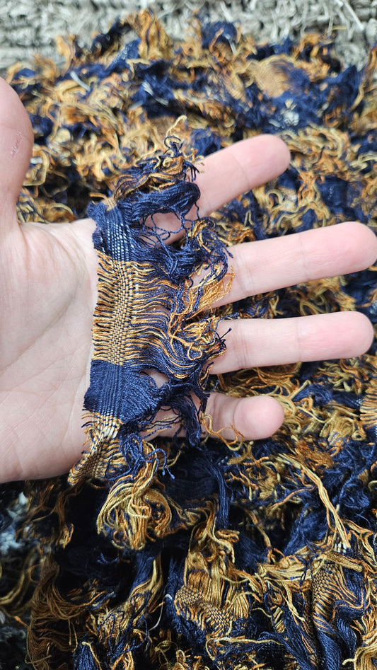 BULK 05 - shaggy fringe ribbon for tapestry weaving and fiber art - 4.5 POUNDS