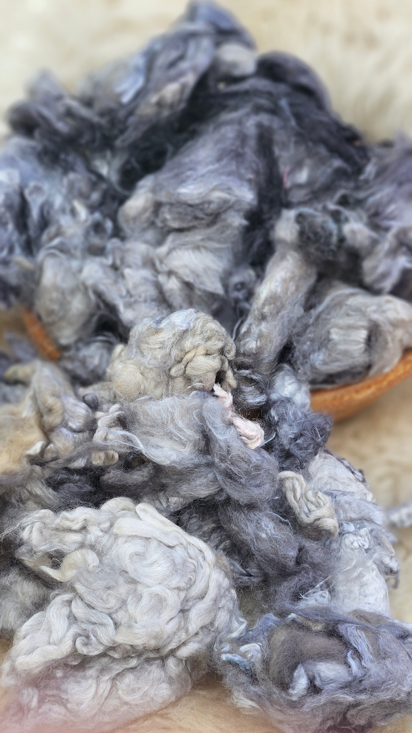 EARL GREY - hand-dyed extra fine wool and silky bamboo dense cloud recycled mill ends - 5 oz |  142 g