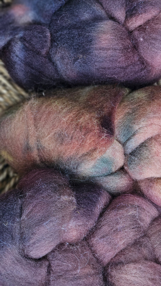 Carlsbad - hand dyed fine wool roving for felting and blending - 2 ounces | 57 grams
