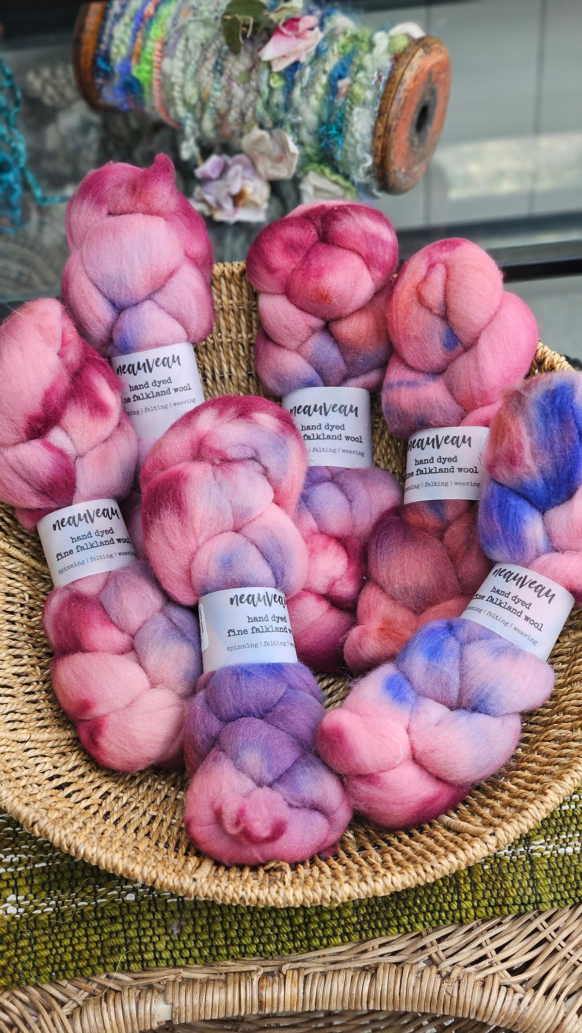 Rocky - hand dyed fine wool roving for felting and blending - 2 ounces | 57 grams