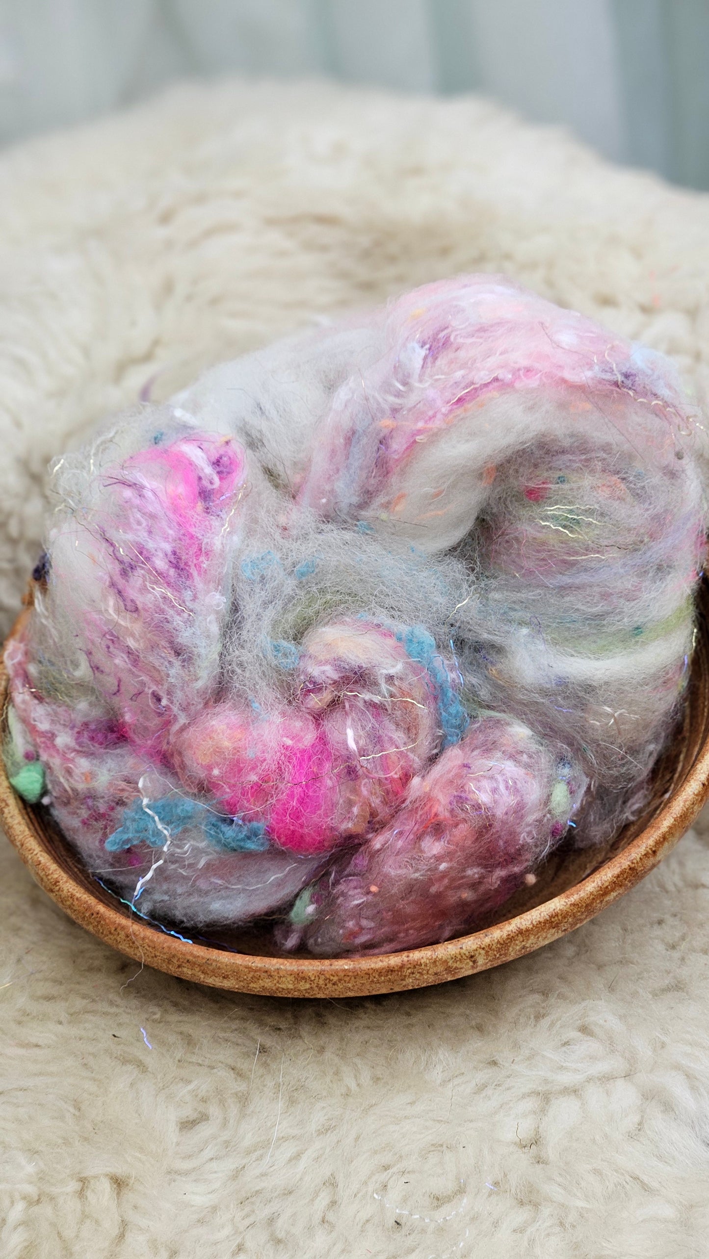 Luxe Layered Textured Art Batt - 019- 2 ounces | 57 grams