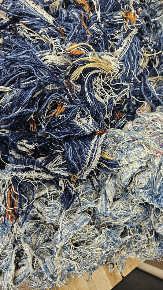 BULK 01 - shaggy fringe ribbon for tapestry weaving and fiber art - 4 POUNDS