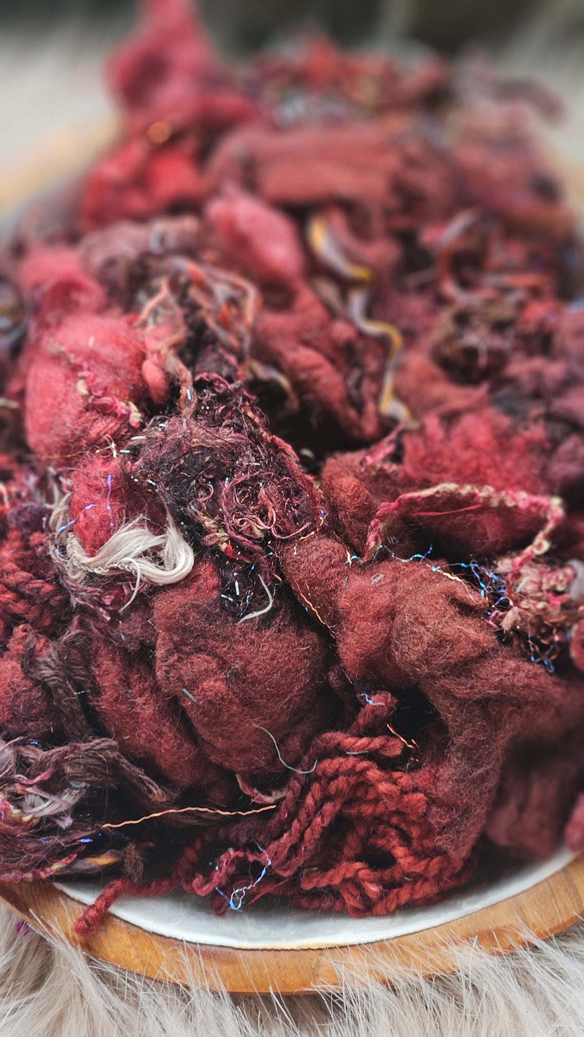 Velvet Gravity - hand-dyed wool alpaca bamboo texture blend - 4 ounces | 114 grams
