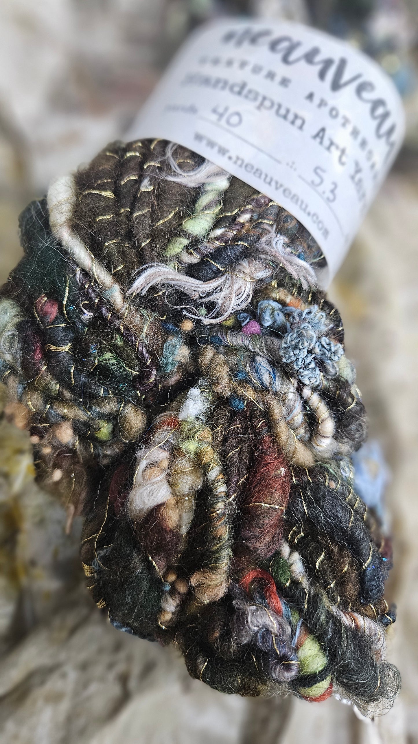 Handspun Bulky Art Yarn - Enchanted Forest Collection 14