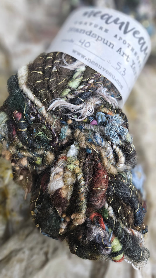 Handspun Bulky Art Yarn - Enchanted Forest Collection 14