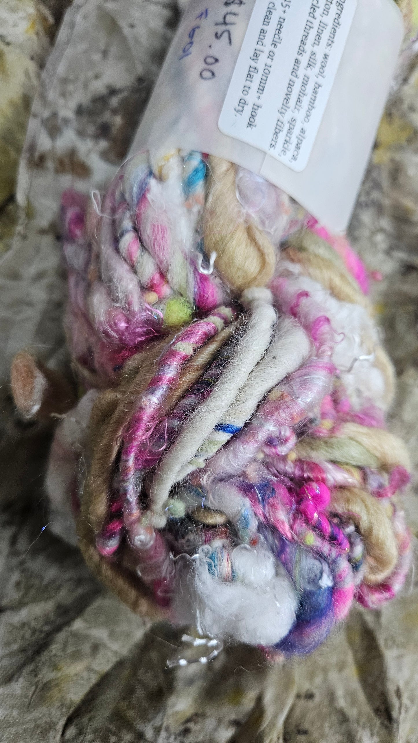 Handspun Bulky Art Yarn - Fairy Godmother 01