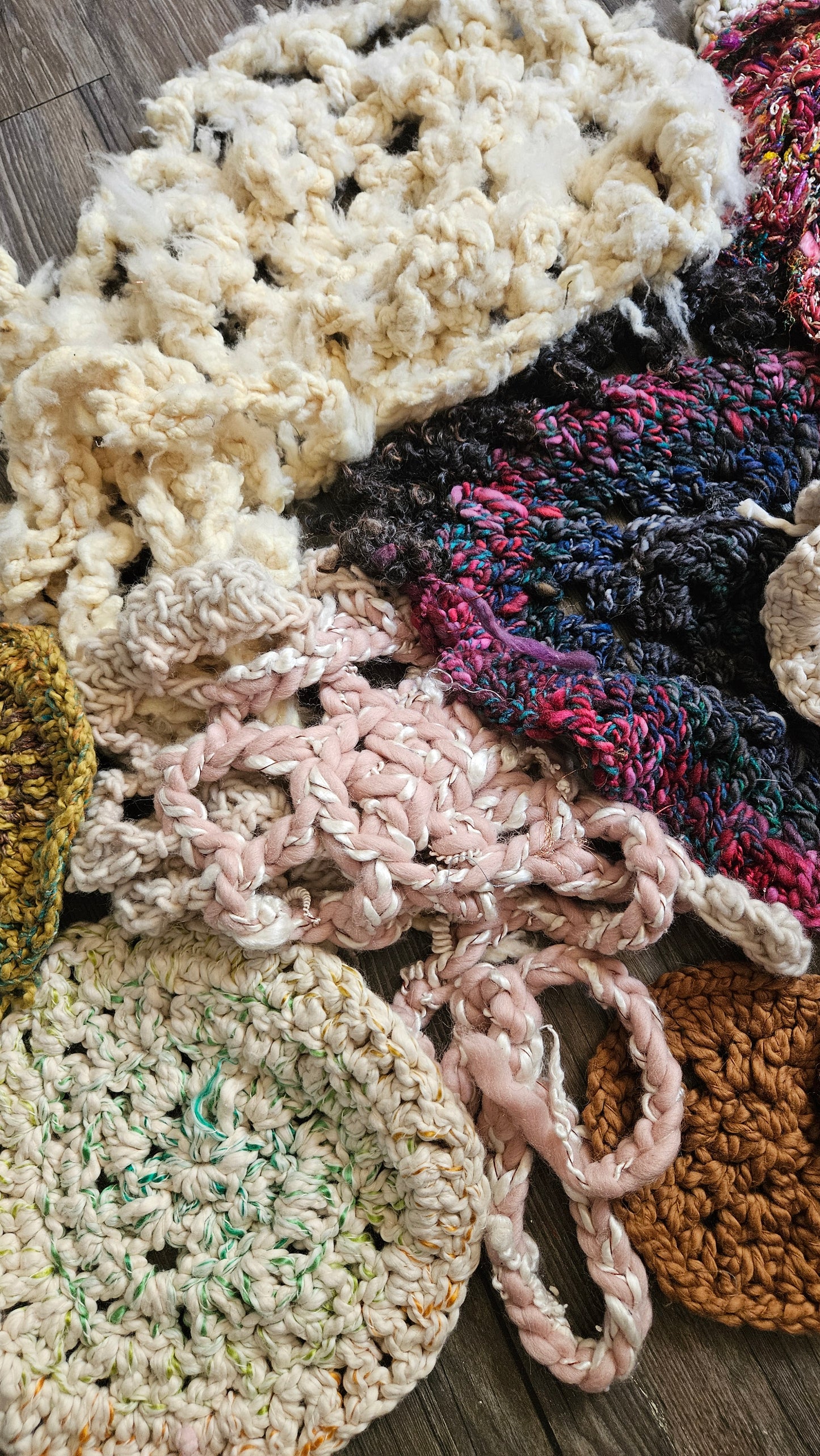 Freeform Crochet Embellishment Lot - 14 pieces