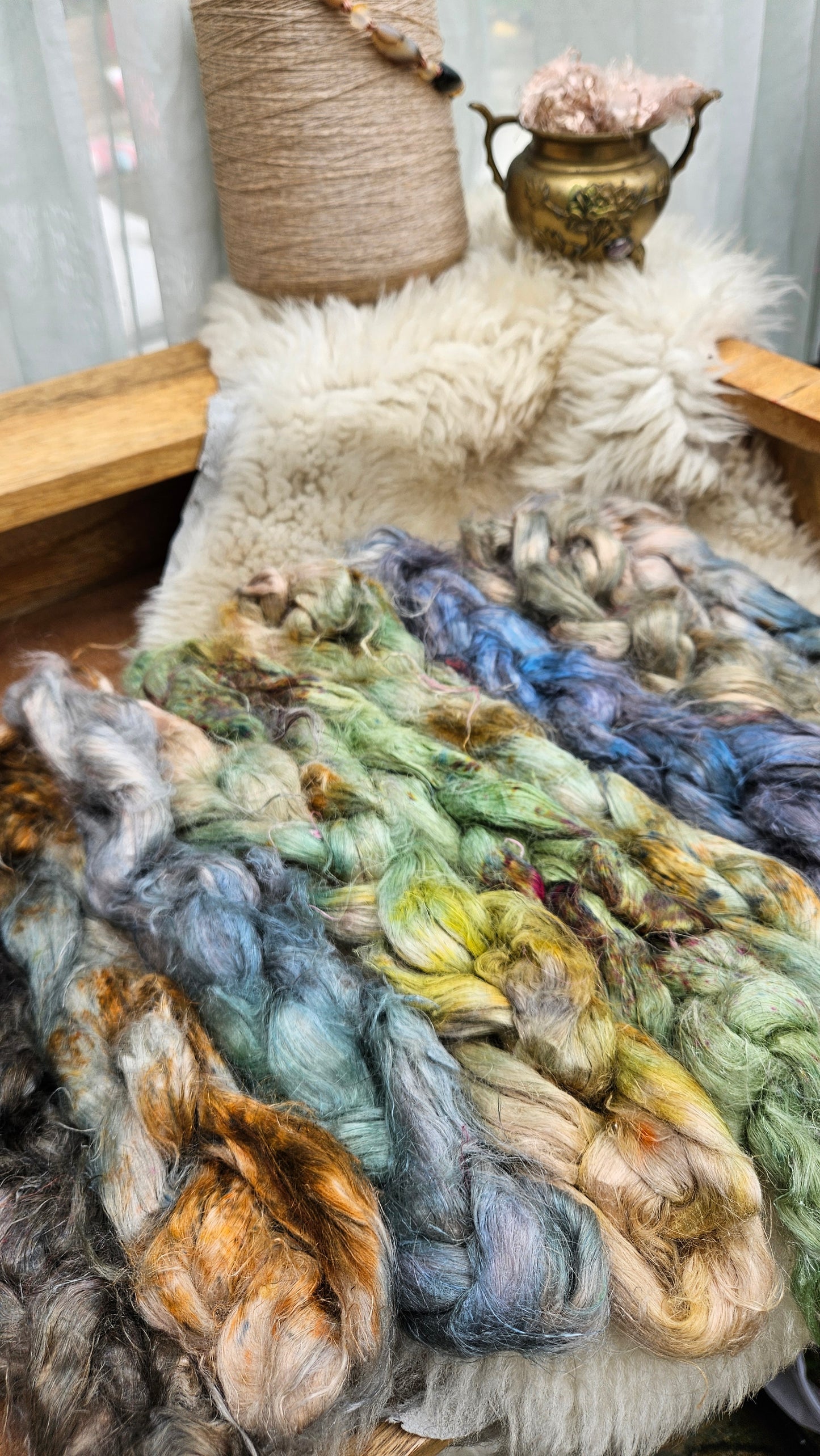 CANTERBURY Hand-Dyed Fine Hemp for fiber art, texture blending, and papermaking - 2 ounces | 57 grams