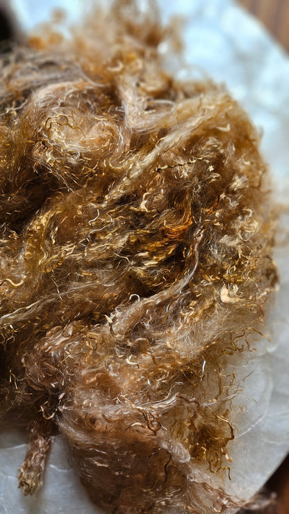 WULFENITE - eucalyptus crimp fiber for spinning, blending & felting - 2 oz | 57 g