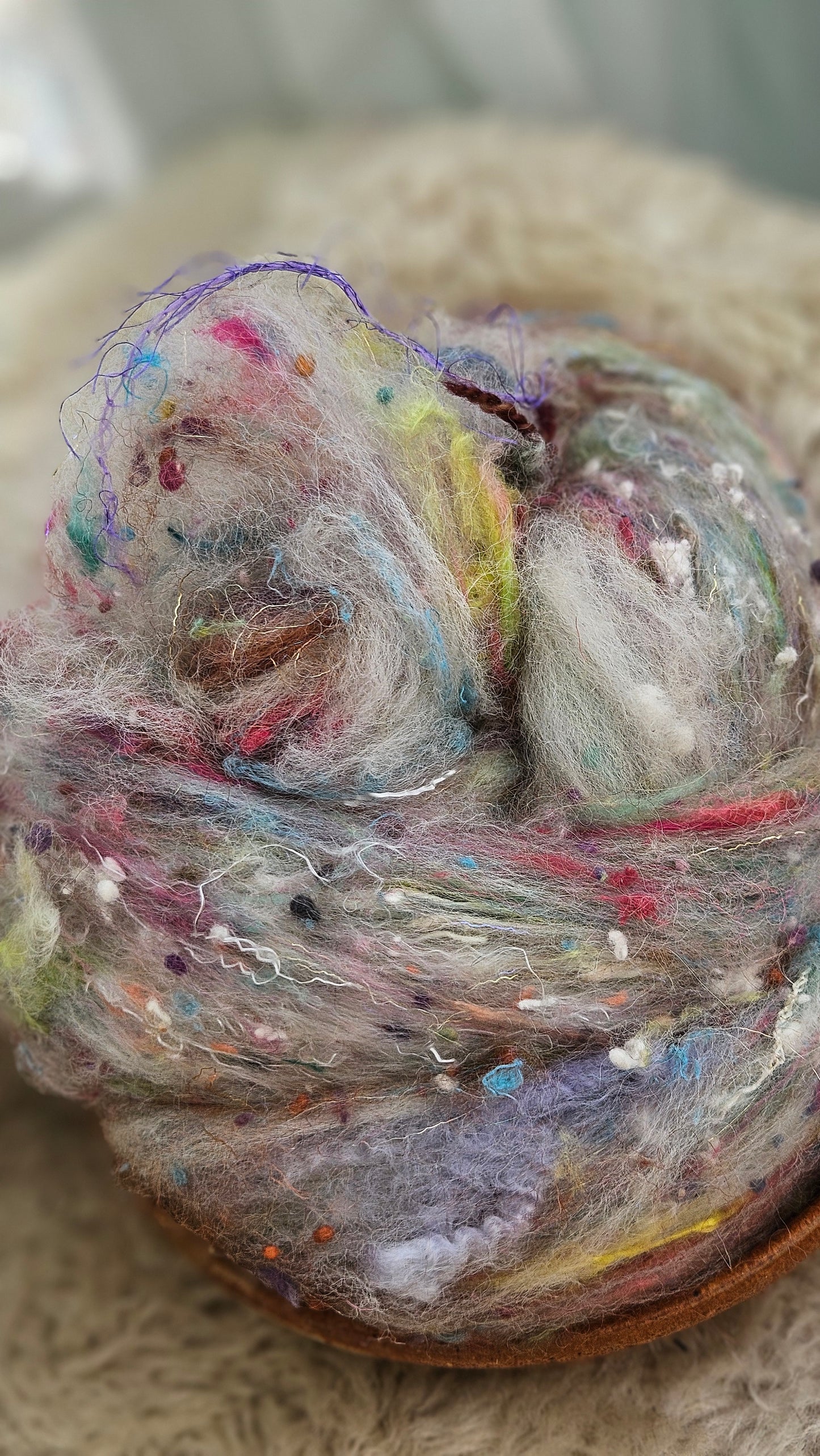 Luxe Layered Textured XL Art Batt - 262 - 3.6 ounces | 102 grams