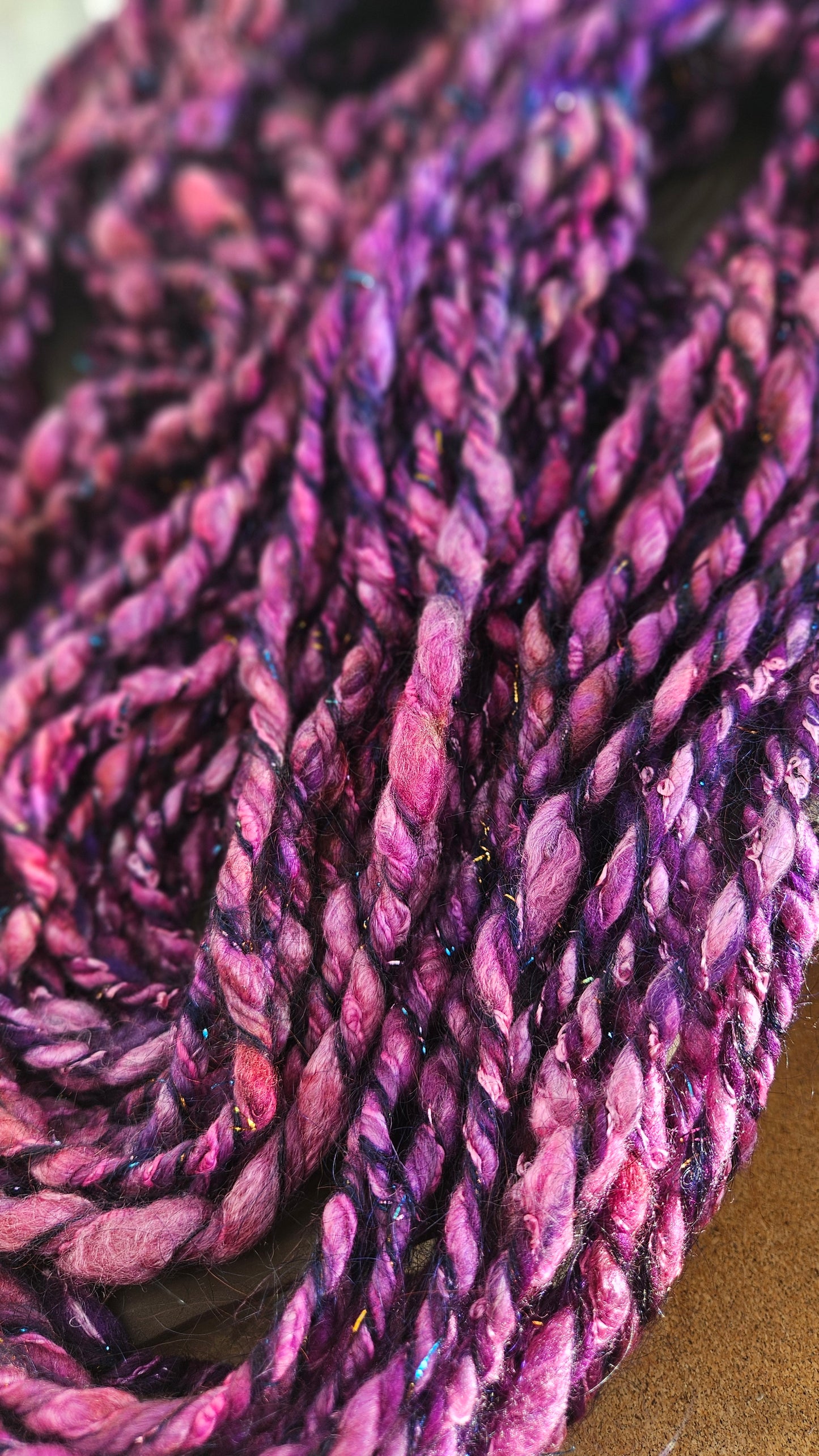 MARSH LANTERN - Bulky Handspun Art Yarn XL Skein - 40 yards | 5 ounces | 142 grams