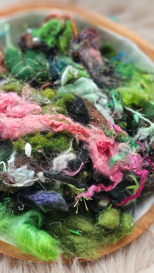 Fragile Orbit - hand-dyed wool alpaca bamboo texture blend - 4 ounces | 114 grams