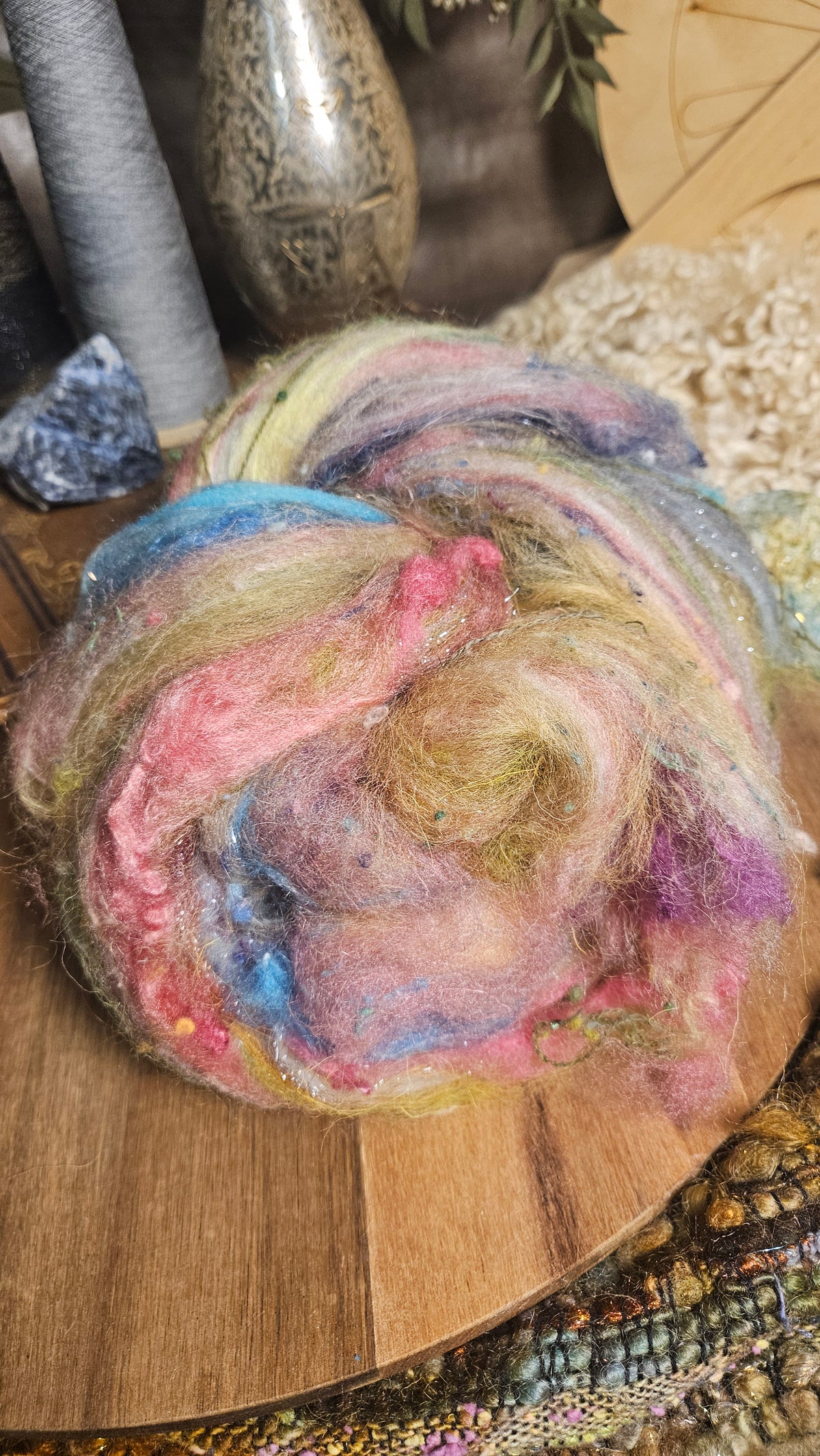 Shaniko Wool Silk Flax Neauveau Art Batt 3008 - 2 oz | 57 g