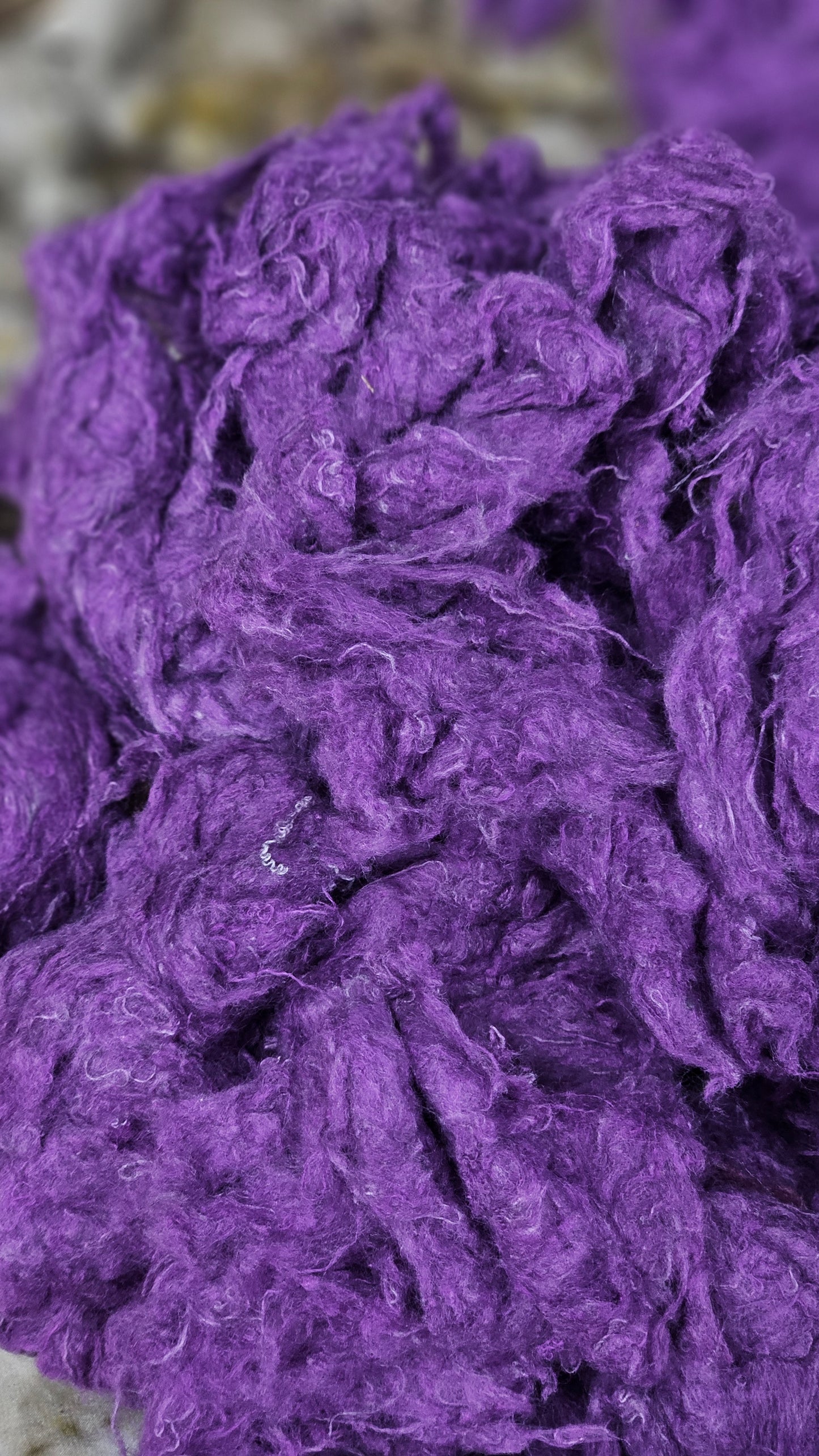 COLEUS - hand-dyed recycled cotton noil "feathers" effects texture for blending, felting, and papermaking - 2.5 oz | 71 g
