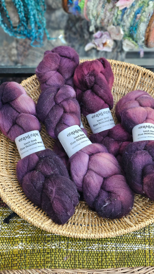 Mammoth - hand dyed fine wool roving for felting and blending - 2 ounces | 57 grams