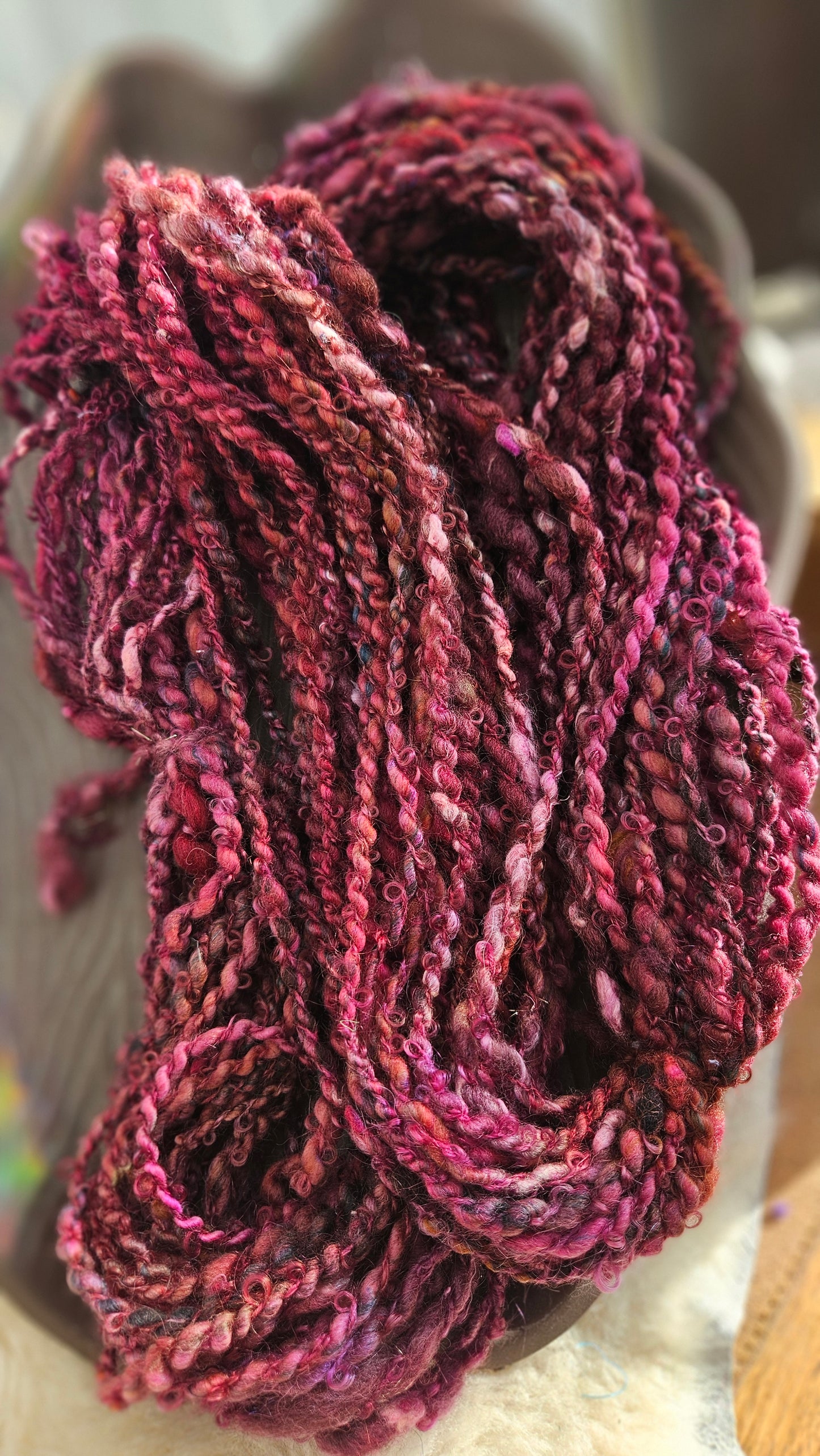 GARDEN THICKET - Bulky Handspun Art Yarn XL Skein - 44 yards | 3.4 ounces | 96 grams