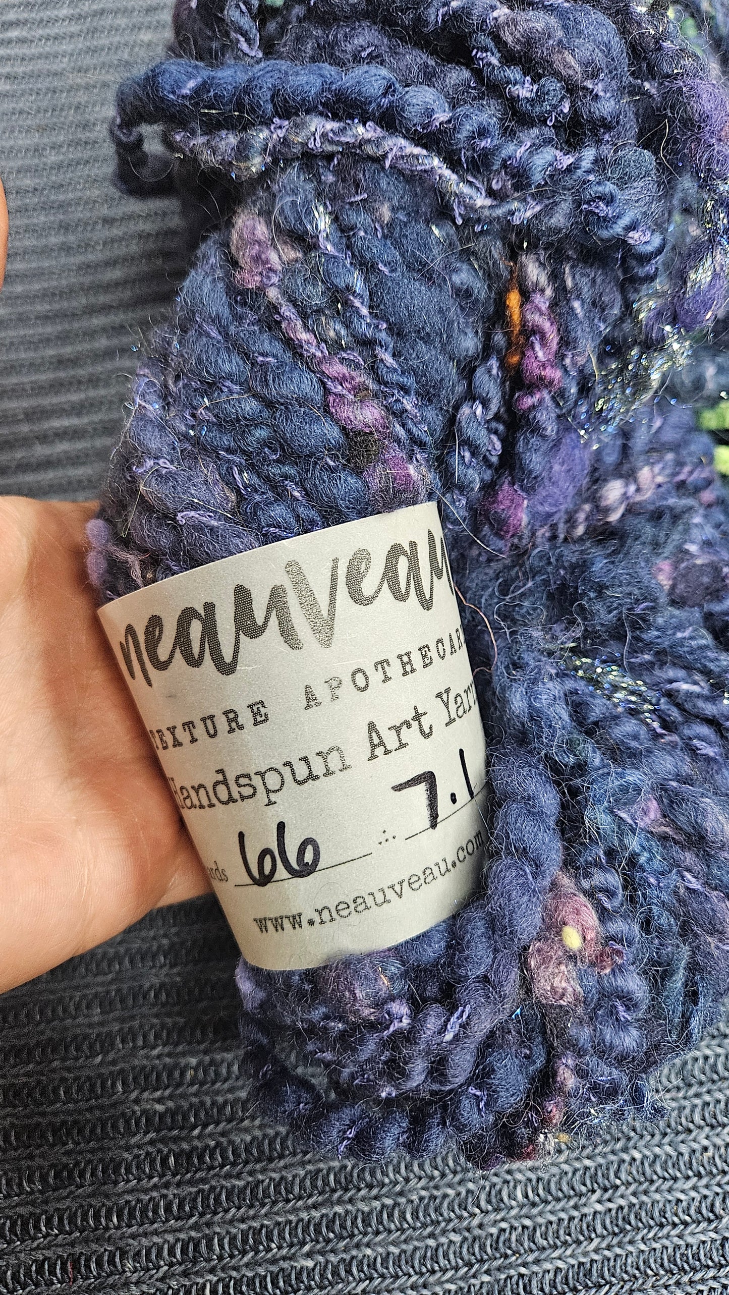 Handspun Yarn Lot - 3 Skeins Blueberry