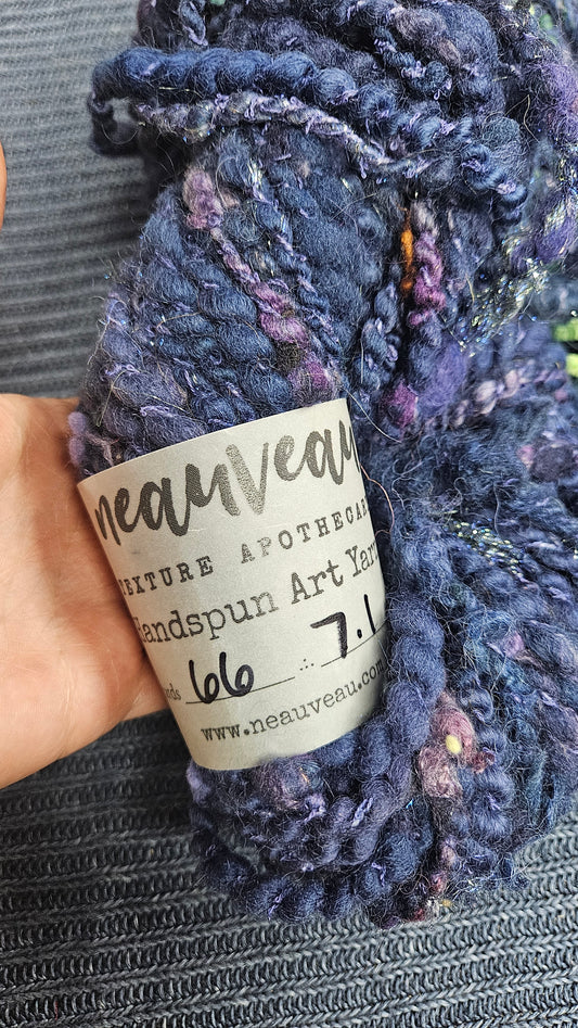 Handspun Yarn Lot - 3 Skeins Blueberry