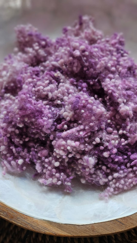 Emona - hand-dyed fine wool nepps for fiber blending and felting - 1 oz | 28 g