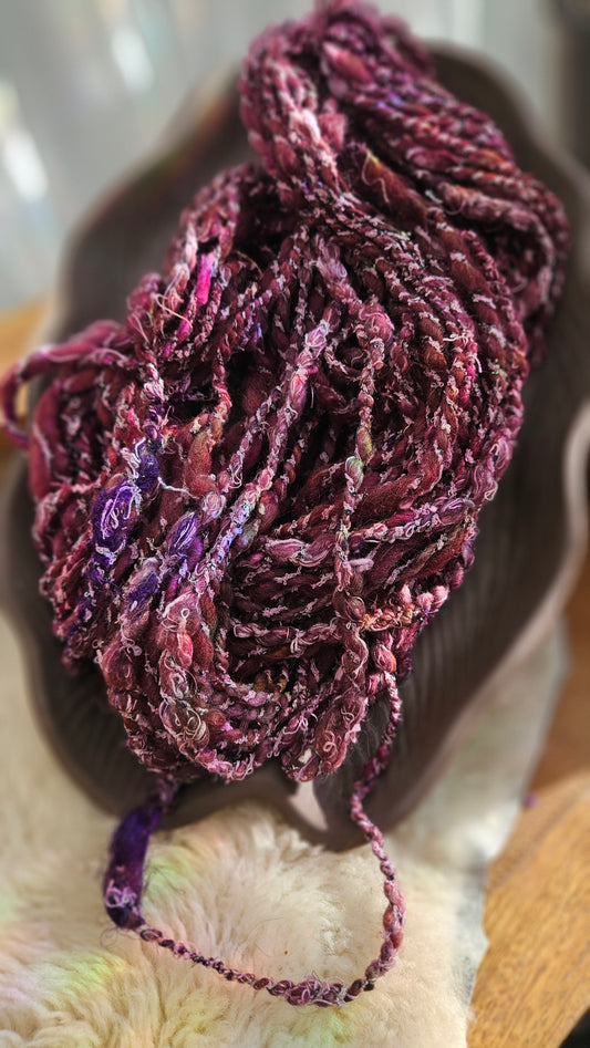 QUIET HEARTH - Bulky Handspun Art Yarn XL Skein - 40 yards | 3.6 ounces | 102 grams