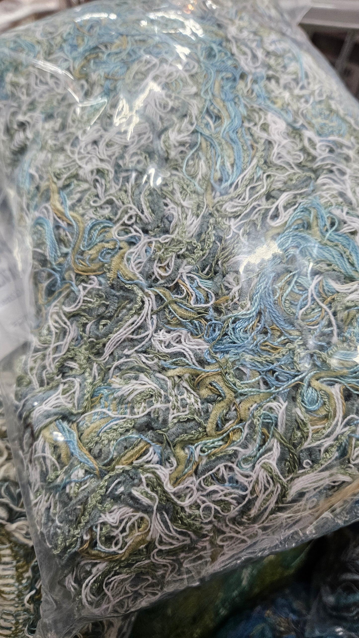 SEASHORE - textile selvedge for rug and art weaving and art yarn - SEA004 (1 lb)