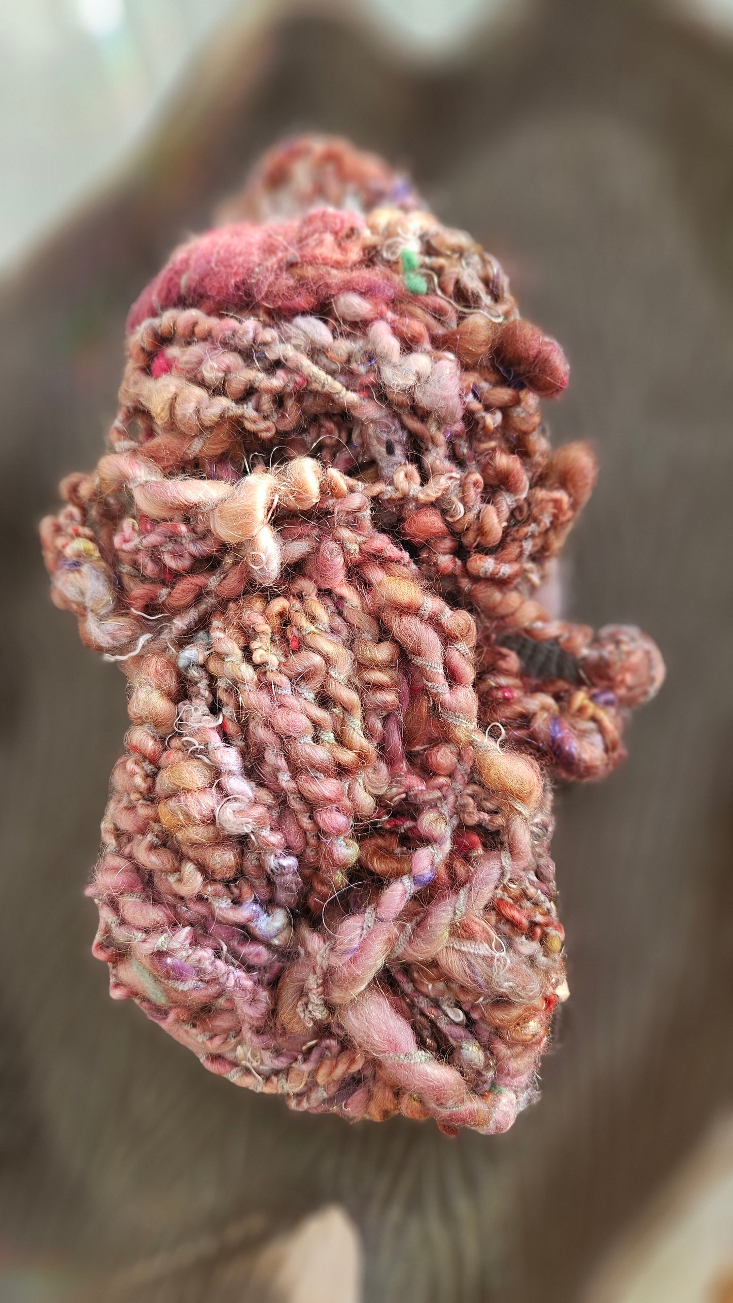 MEADOW SUNRISE - Bulky Handspun Art Yarn XL Skein - 40 yards | 4.3 ounces | 122 grams