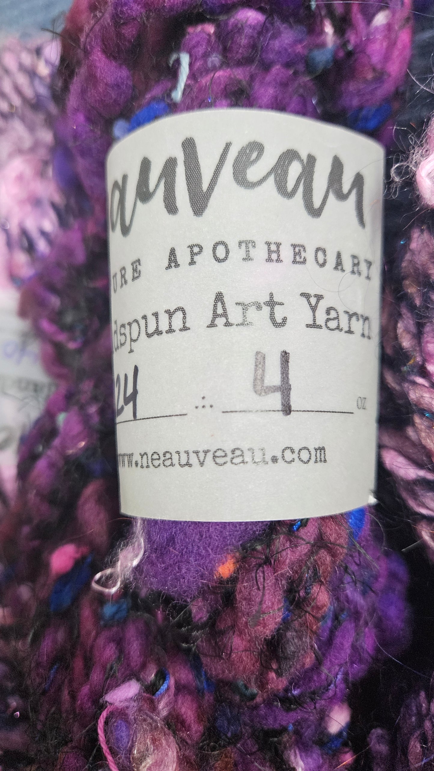 Handspun Yarn Lot - 5 Skeins Boysenberry