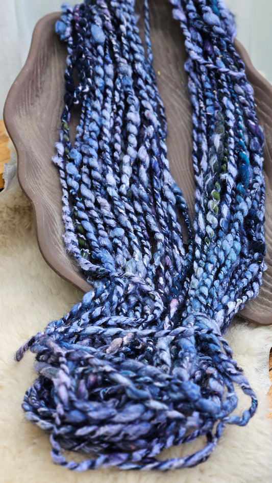 MOONLIGHT - Bulky Handspun Art Yarn XL Skein - 50 yards | 5.7 ounces | 162 grams